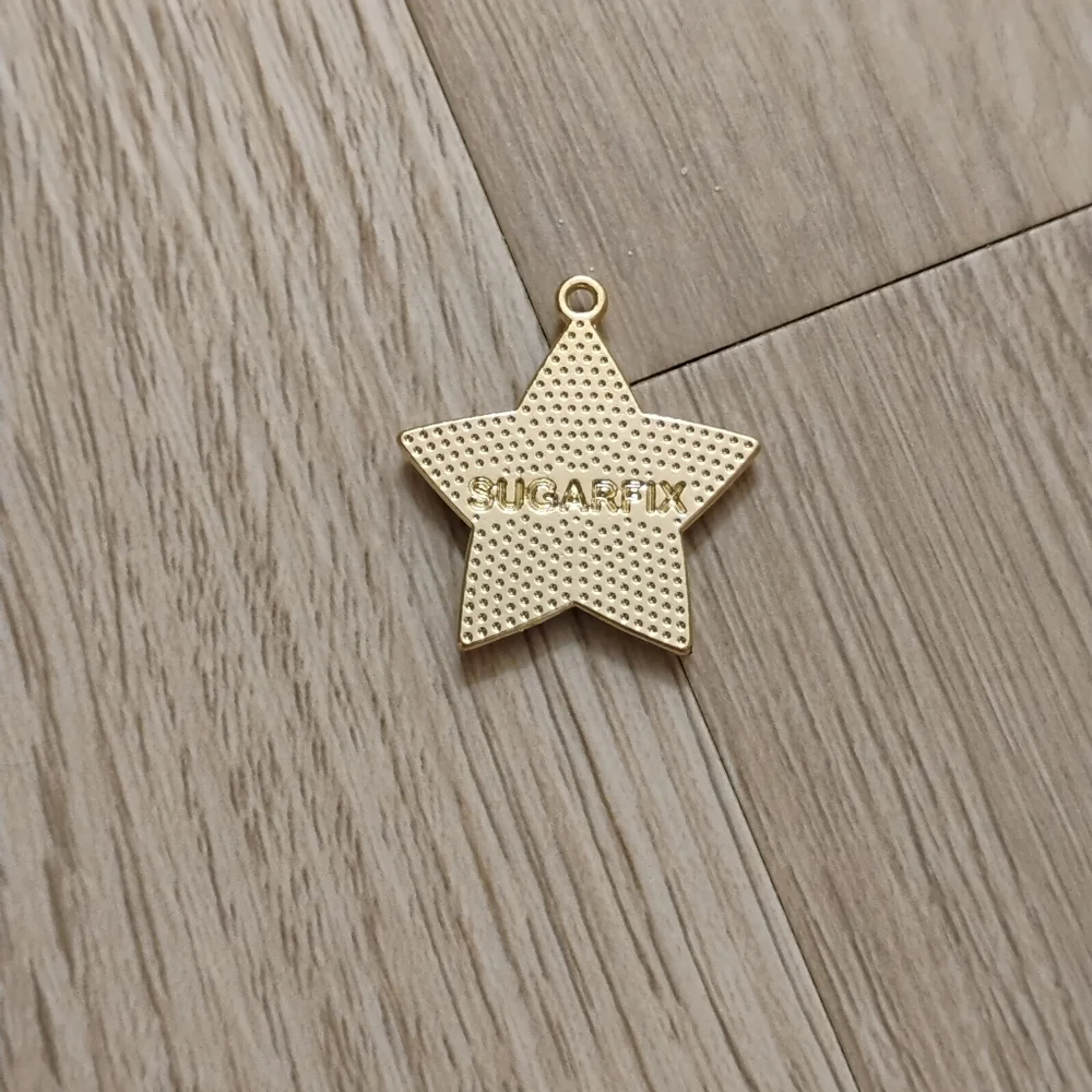 Sugar Blue and Silver Star Necklace Pendant
